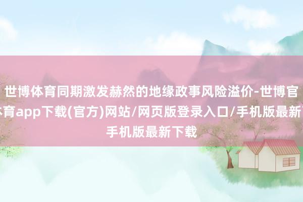 世博体育同期激发赫然的地缘政事风险溢价-世博官方体育app下载(官方)网站/网页版登录入口/手机版最新下载