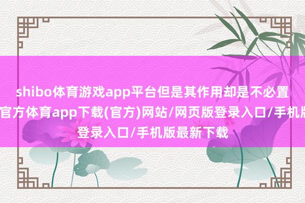 shibo体育游戏app平台但是其作用却是不必置疑的-世博官方体育app下载(官方)网站/网页版登录入口/手机版最新下载