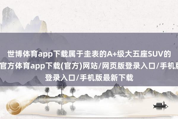 世博体育app下载属于圭表的A+级大五座SUV的身段-世博官方体育app下载(官方)网站/网页版登录入口/手机版最新下载