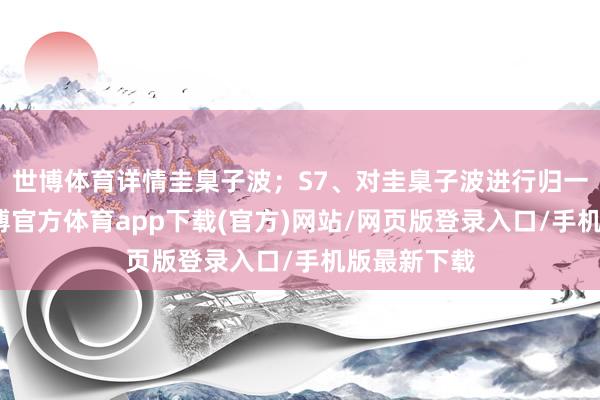 世博体育详情圭臬子波；S7、对圭臬子波进行归一化治理-世博官方体育app下载(官方)网站/网页版登录入口/手机版最新下载