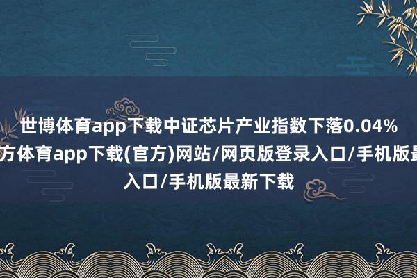 世博体育app下载中证芯片产业指数下落0.04%-世博官方体育app下载(官方)网站/网页版登录入口/手机版最新下载