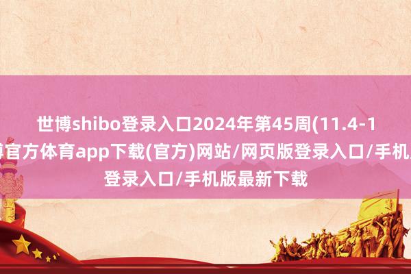 世博shibo登录入口2024年第45周(11.4-11.10)-世博官方体育app下载(官方)网站/网页版登录入口/手机版最新下载