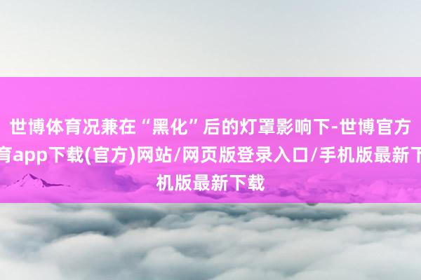 世博体育况兼在“黑化”后的灯罩影响下-世博官方体育app下载(官方)网站/网页版登录入口/手机版最新下载