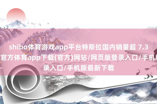shibo体育游戏app平台特斯拉国内销量超 7.3 万辆-世博官方体育app下载(官方)网站/网页版登录入口/手机版最新下载