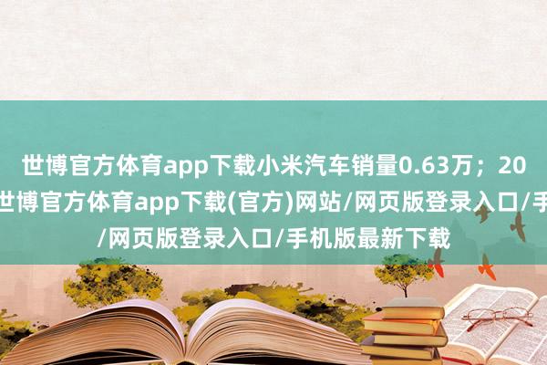 世博官方体育app下载小米汽车销量0.63万；2024年第47周-世博官方体育app下载(官方)网站/网页版登录入口/手机版最新下载