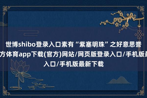 世博shibo登录入口素有“紫塞明珠”之好意思誉-世博官方体育app下载(官方)网站/网页版登录入口/手机版最新下载