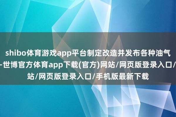 shibo体育游戏app平台制定改造并发布各种油气行业圭臬264项-世博官方体育app下载(官方)网站/网页版登录入口/手机版最新下载
