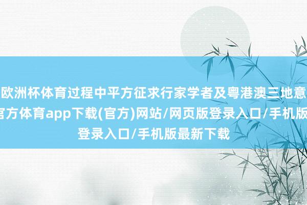 欧洲杯体育过程中平方征求行家学者及粤港澳三地意见-世博官方体育app下载(官方)网站/网页版登录入口/手机版最新下载
