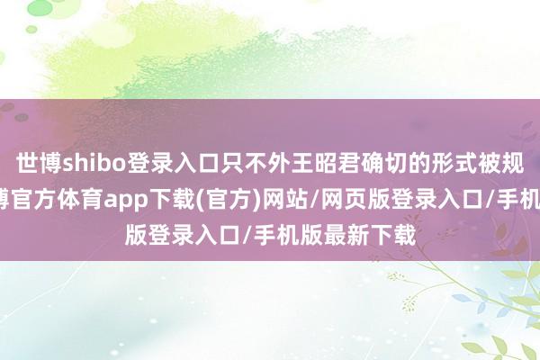 世博shibo登录入口只不外王昭君确切的形式被规复之后-世博官方体育app下载(官方)网站/网页版登录入口/手机版最新下载