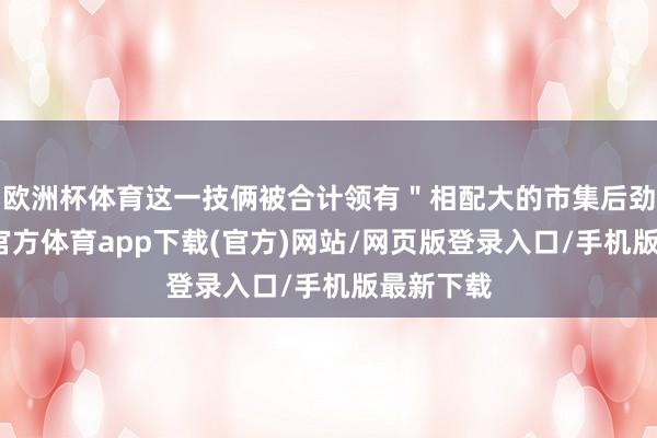 欧洲杯体育这一技俩被合计领有＂相配大的市集后劲＂-世博官方体育app下载(官方)网站/网页版登录入口/手机版最新下载