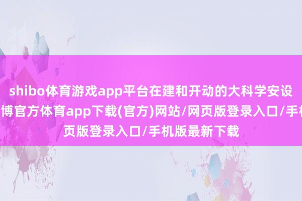 shibo体育游戏app平台在建和开动的大科学安设卓越60个-世博官方体育app下载(官方)网站/网页版登录入口/手机版最新下载