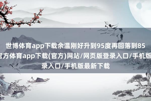 世博体育app下载余温刚好升到95度再回落到85度-世博官方体育app下载(官方)网站/网页版登录入口/手机版最新下载