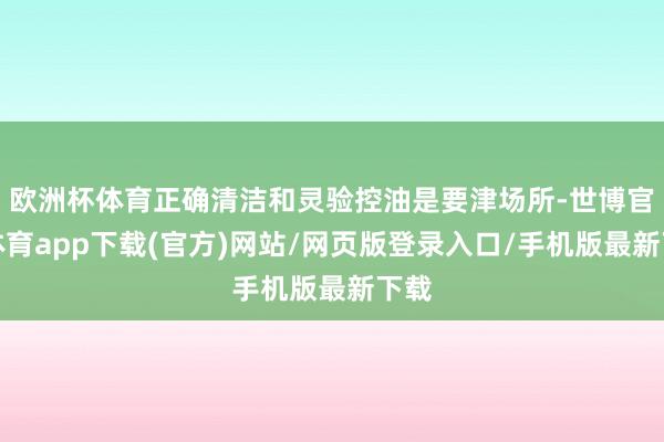 欧洲杯体育正确清洁和灵验控油是要津场所-世博官方体育app下载(官方)网站/网页版登录入口/手机版最新下载