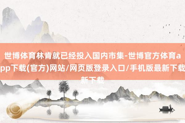 世博体育林肯就已经投入国内市集-世博官方体育app下载(官方)网站/网页版登录入口/手机版最新下载