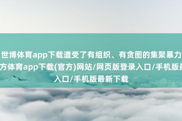 世博体育app下载遭受了有组织、有贪图的集聚暴力-世博官方体育app下载(官方)网站/网页版登录入口/手机版最新下载