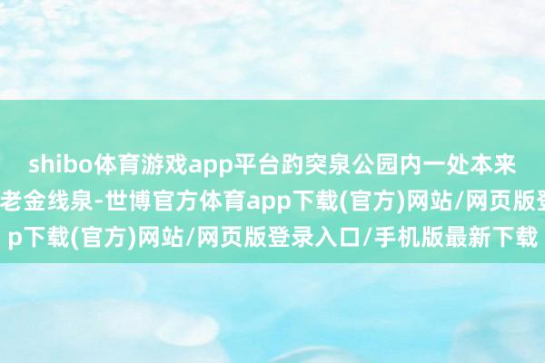 shibo体育游戏app平台趵突泉公园内一处本来相对“低调”的名泉——老金线泉-世博官方体育app下载(官方)网站/网页版登录入口/手机版最新下载