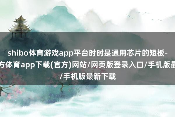 shibo体育游戏app平台时时是通用芯片的短板-世博官方体育app下载(官方)网站/网页版登录入口/手机版最新下载