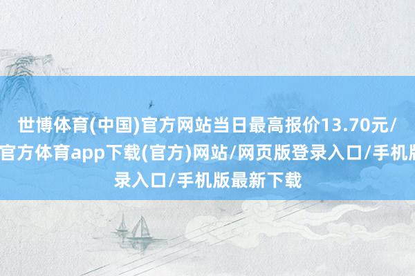 世博体育(中国)官方网站当日最高报价13.70元/公斤-世博官方体育app下载(官方)网站/网页版登录入口/手机版最新下载